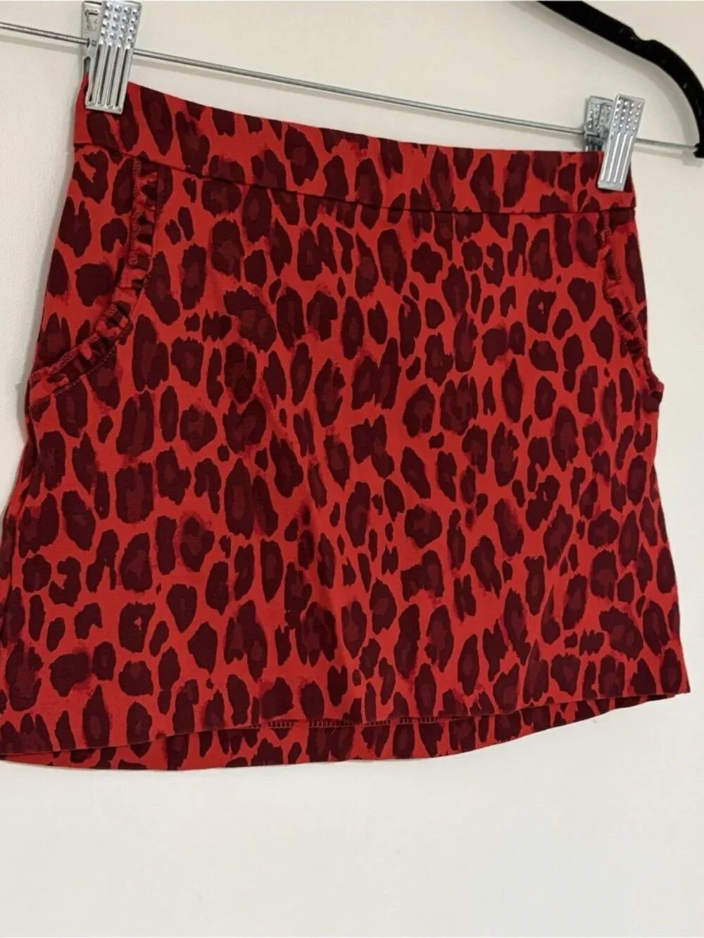 KATE SPADE KIDS GIRLS RED CHEETAH A-LINE SKIRT SZ: 128/ 8Y